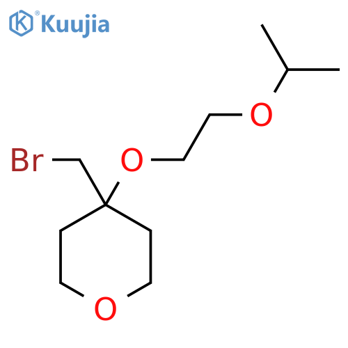 4-(bromomethyl)-4-2-(propan-2-yloxy)ethoxyoxane structure