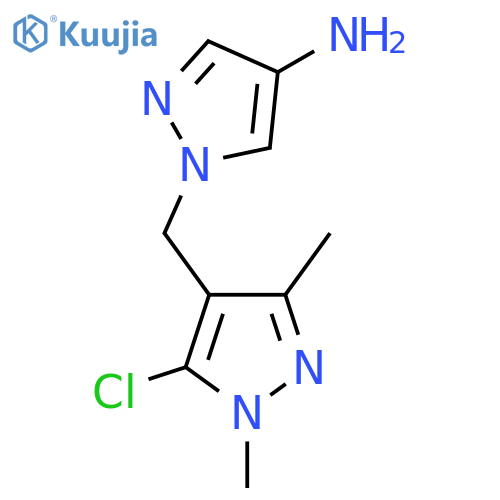1-(5-chloro-1,3-dimethyl-1H-pyrazol-4-yl)methyl-1H-pyrazol-4-amine structure