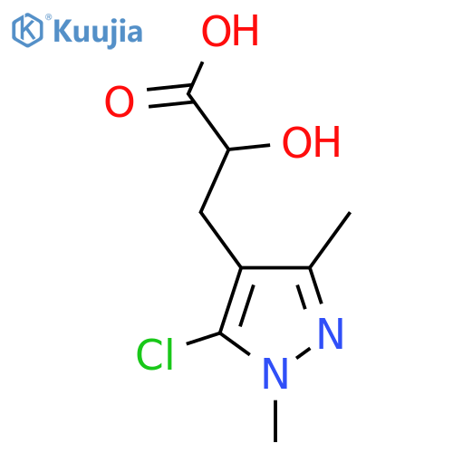 3-(5-chloro-1,3-dimethyl-1H-pyrazol-4-yl)-2-hydroxypropanoic acid structure
