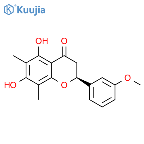 4H-1-Benzopyran-4-one,2,3-dihydro-5,7-dihydroxy-2-(3-methoxyphenyl)-6,8-dimethyl-, (2S)- structure