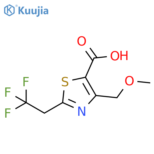 4-(methoxymethyl)-2-(2,2,2-trifluoroethyl)-1,3-thiazole-5-carboxylic acid structure
