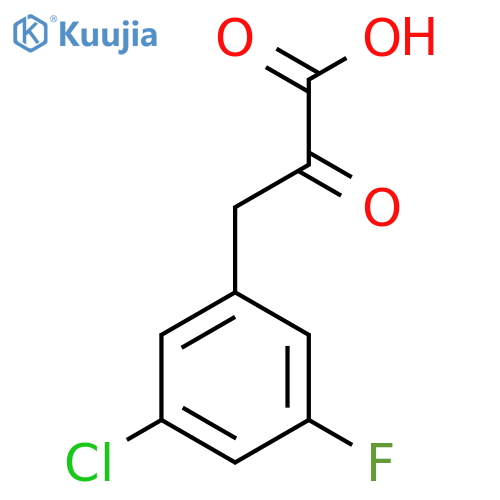 3-(3-chloro-5-fluorophenyl)-2-oxopropanoic acid structure