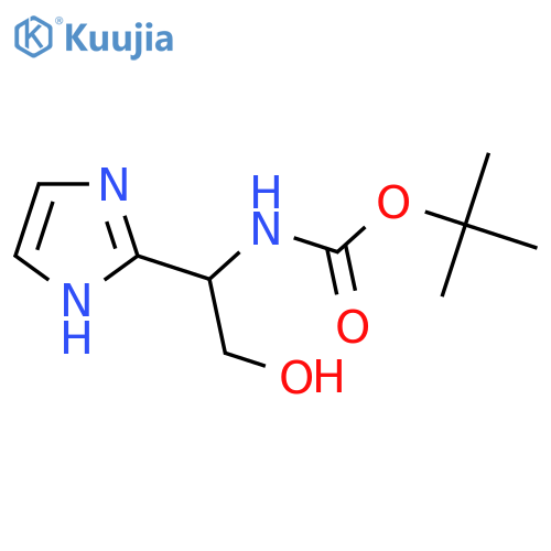 tert-butyl N-[2-hydroxy-1-(1H-imidazol-2-yl)ethyl]carbamate structure
