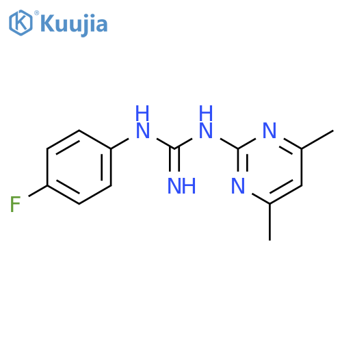 N-(4,6-Dimethylpyrimidin-2-yl)-N'-(4-fluorophenyl)guanidine structure