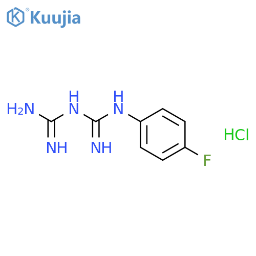 1-(4-Fluorophenyl)biguanide hydrochloride structure