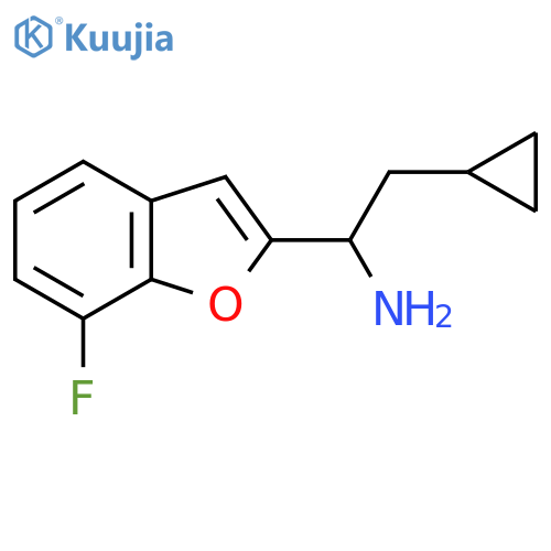 2-Cyclopropyl-1-(7-fluoro-1-benzofuran-2-yl)ethan-1-amine structure