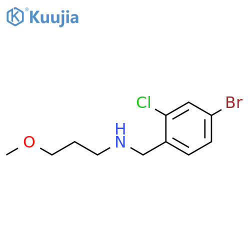 (4-bromo-2-chlorophenyl)methyl(3-methoxypropyl)amine structure