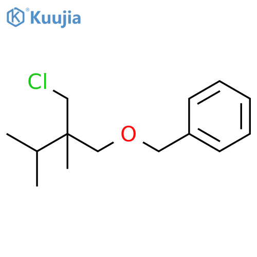 Benzene, [[2-(chloromethyl)-2,3-dimethylbutoxy]methyl]- structure