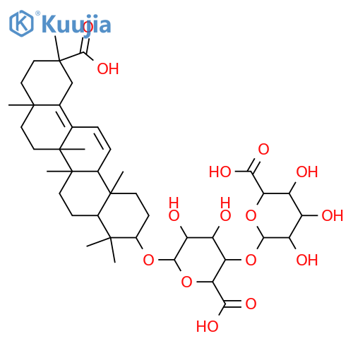 b-D-Glucopyranosiduronic acid, (3b,20a)-20-carboxy-30-noroleana-11,13(18)-dien-3-yl 4-O-b-D-glucopyranuronosyl- (9CI) structure