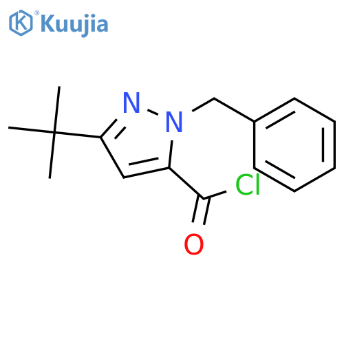 2-Benzyl-5-tert-butyl-2H-pyrazole-3-carbonyl Chloride structure