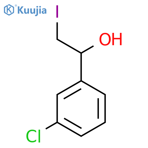 1-(3-Chlorophenyl)-2-iodoethan-1-ol structure