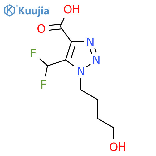 5-(difluoromethyl)-1-(4-hydroxybutyl)-1H-1,2,3-triazole-4-carboxylic acid structure