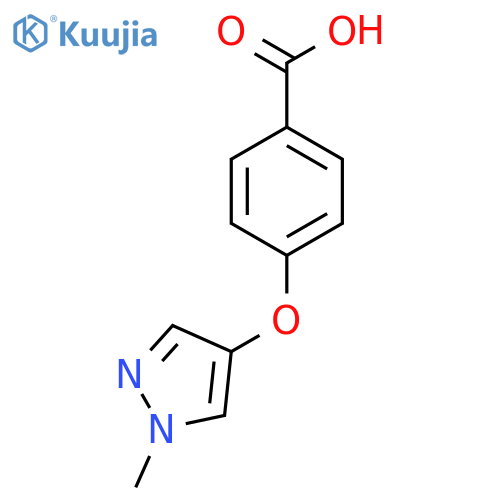 4-[(1-Methyl-1H-pyrazol-4-yl)oxy]benzoic acid structure