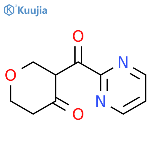 3-(pyrimidine-2-carbonyl)oxan-4-one structure