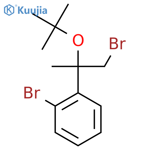 1-bromo-2-1-bromo-2-(tert-butoxy)propan-2-ylbenzene structure