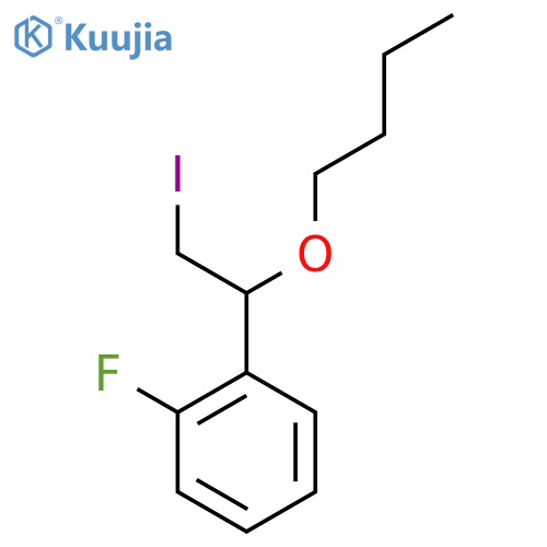 1-(1-butoxy-2-iodoethyl)-2-fluorobenzene structure