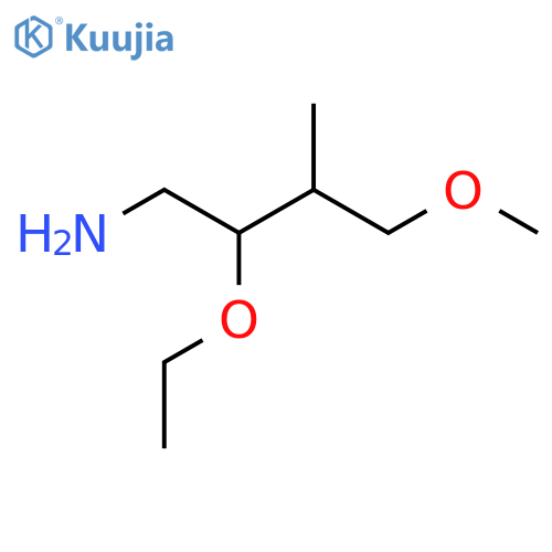 2-ethoxy-4-methoxy-3-methylbutan-1-amine structure