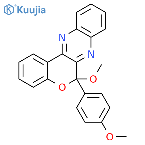 6H-[1]Benzopyrano[3,4-b]quinoxaline,6-methoxy-6-(4-methoxyphenyl)- structure