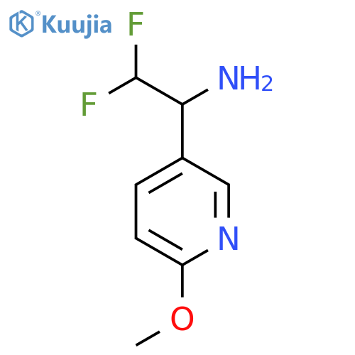 2,2-difluoro-1-(6-methoxypyridin-3-yl)ethan-1-amine structure