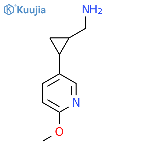 [2-(6-Methoxypyridin-3-yl)cyclopropyl]methanamine structure