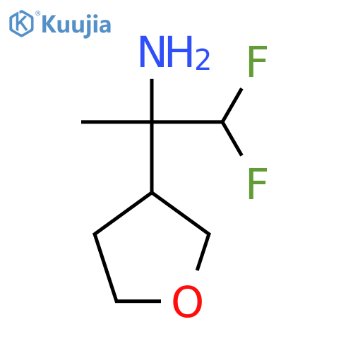 1,1-difluoro-2-(oxolan-3-yl)propan-2-amine structure