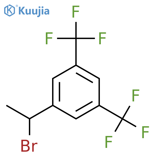 Benzene, 1-(1-bromoethyl)-3,5-bis(trifluoromethyl)- structure
