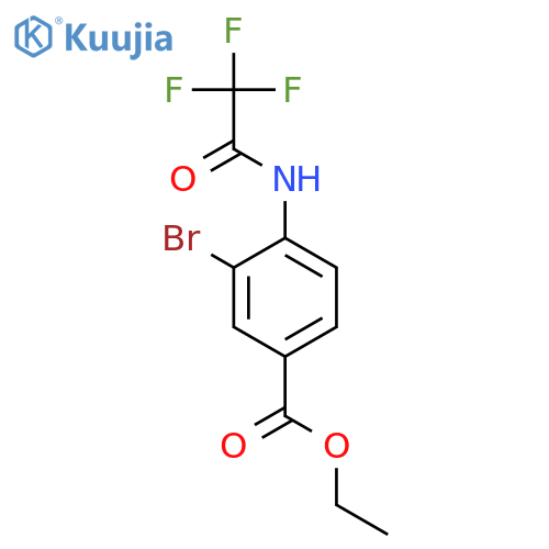 Ethyl 3-bromo-4-(2,2,2-trifluoroacetamido)benzoate structure