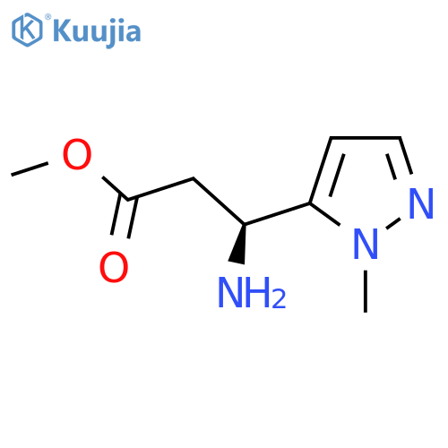 methyl (3S)-3-amino-3-(1-methyl-1H-pyrazol-5-yl)propanoate structure