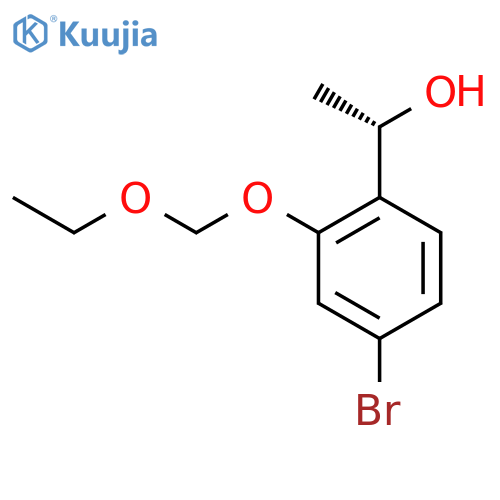 (1S)-1-4-bromo-2-(ethoxymethoxy)phenylethan-1-ol structure