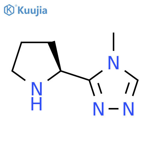 4-methyl-3-(2S)-pyrrolidin-2-yl-4H-1,2,4-triazole structure