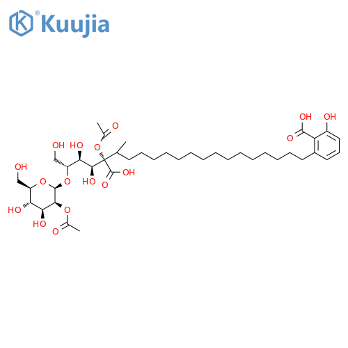 2-[(17S,18S,19S,20R)-17-Acetyloxy-20-[(2S,3S,4S,5S,6R)-3-acetyloxy-4,5-dihydroxy-6-(hydroxymethyl)oxan-2-yl]oxy-17-carboxy-18,19,21-trihydroxy-16-methylhenicosyl]-6-hydroxybenzoic acid structure