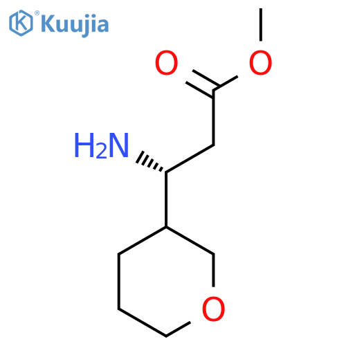 methyl (3R)-3-amino-3-(oxan-3-yl)propanoate structure