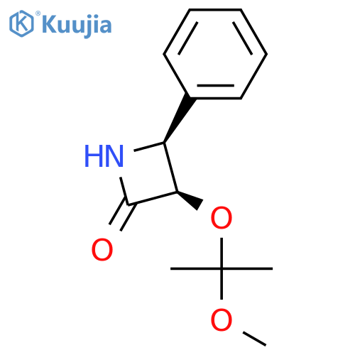 (3R-cis)-3-(1-Methoxy-1-methylethoxy)-4-phenyl-2-azetidinone structure