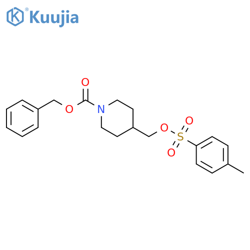 4-(Toluene-4-sulfonyloxymethyl)-piperidine-1-carboxylic acid benzyl ester structure