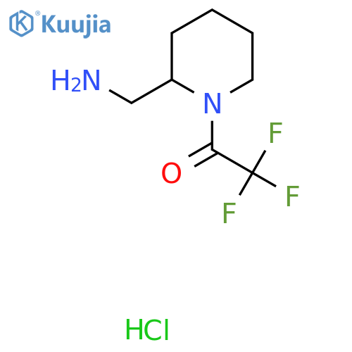 1-2-(aminomethyl)piperidin-1-yl-2,2,2-trifluoroethan-1-one hydrochloride structure