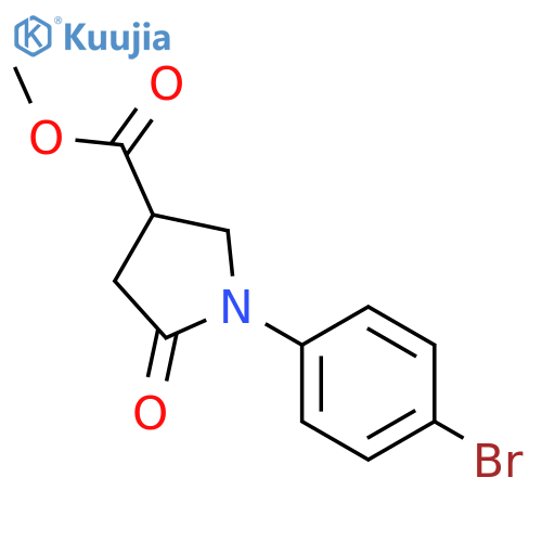 methyl 1-(4-bromophenyl)-5-oxopyrrolidine-3-carboxylate structure