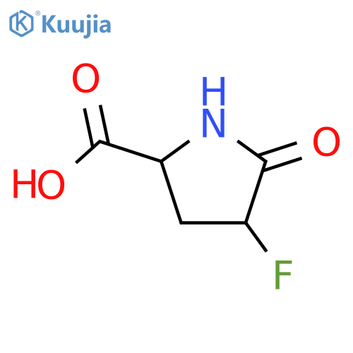 (2R,4S)-4-fluoro-5-oxopyrrolidine-2-carboxylic acid structure