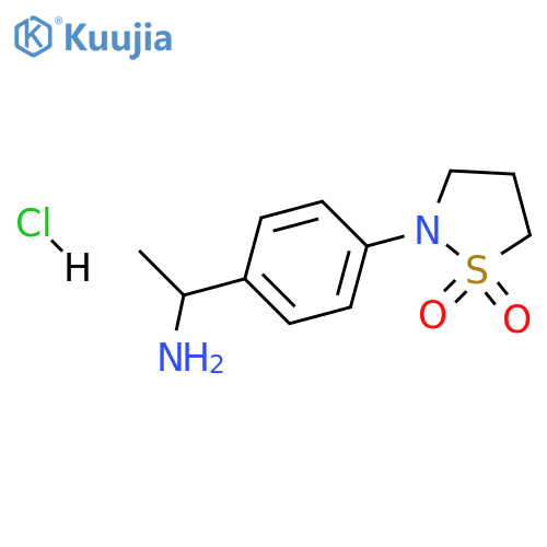 2-4-(1-Aminoethyl)phenyl-1,2-thiazolidine-1,1-dione Hydrochloride structure