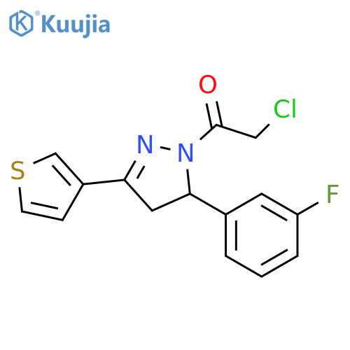 2-Chloro-1-[5-(3-fluorophenyl)-4,5-dihydro-3-(3-thienyl)-1H-pyrazol-1-yl]ethanone structure