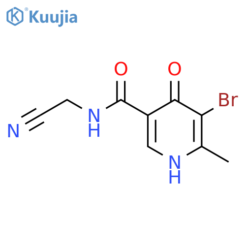 5-bromo-N-(cyanomethyl)-4-hydroxy-6-methylpyridine-3-carboxamide structure