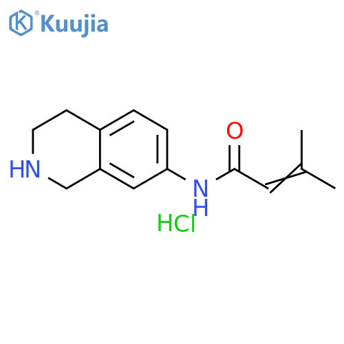 3-methyl-N-(1,2,3,4-tetrahydroisoquinolin-7-yl)but-2-enamide hydrochloride structure