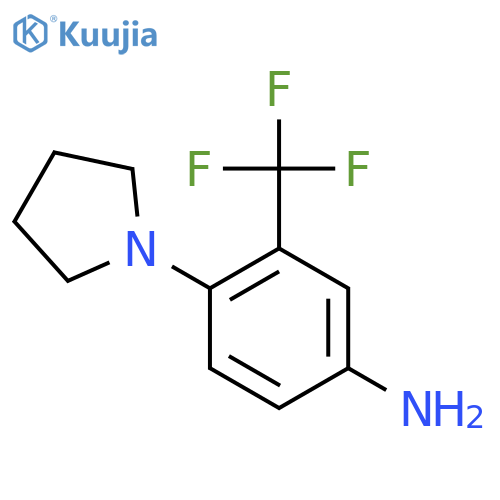 4-(Pyrrolidin-1-yl)-3-(trifluoromethyl)aniline structure
