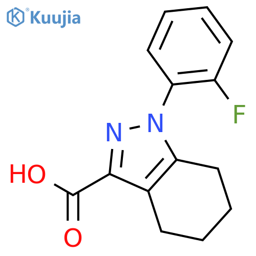 1-(2-fluorophenyl)-4,5,6,7-tetrahydro-1H-indazole-3-carboxylic acid structure