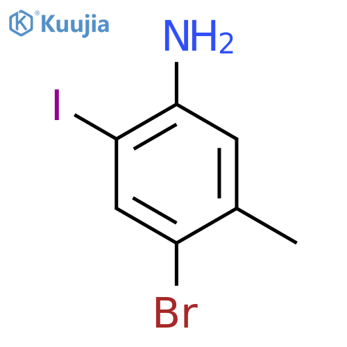 4-bromo-2-iodo-5-methyl-aniline structure