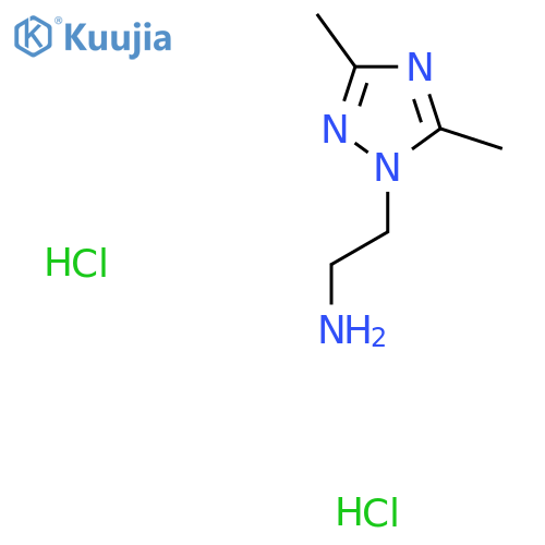 [2-(3,5-dimethyl-1H-1,2,4-triazol-1-yl)ethyl]amine dihydrochloride structure
