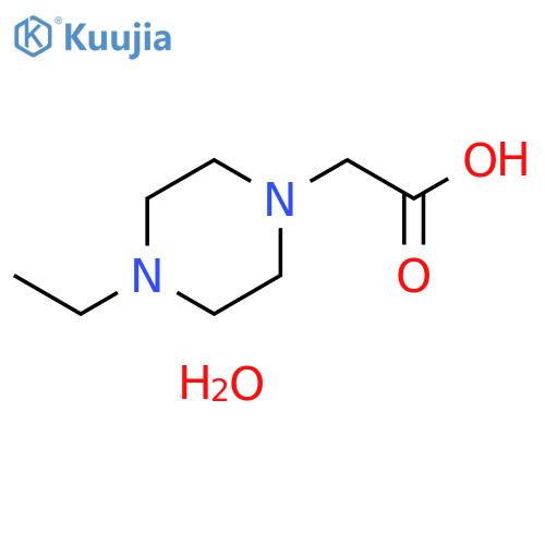 (4-ethyl-1-piperazinyl)acetic acid hydrate structure