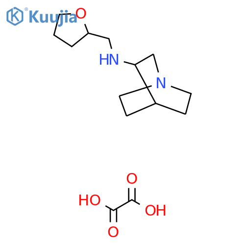 Oxalic acid;N-(oxolan-2-ylmethyl)-1-azabicyclo[2.2.2]octan-3-amine structure