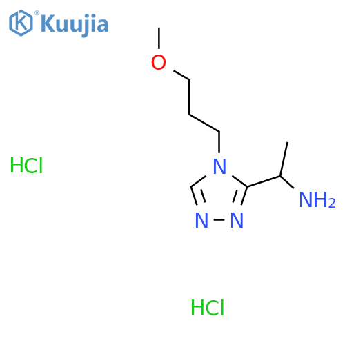 {1-[4-(3-Methoxypropyl)-4H-1,2,4-triazol-3-yl]ethyl}amine dihydrochloride structure