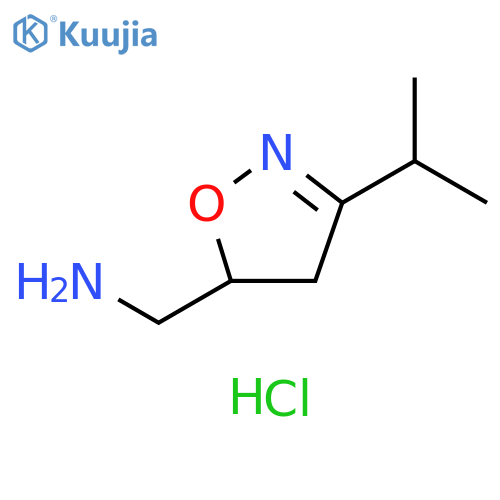 [(3-isopropyl-4,5-dihydro-5-isoxazolyl)methyl]amine hydrochloride structure