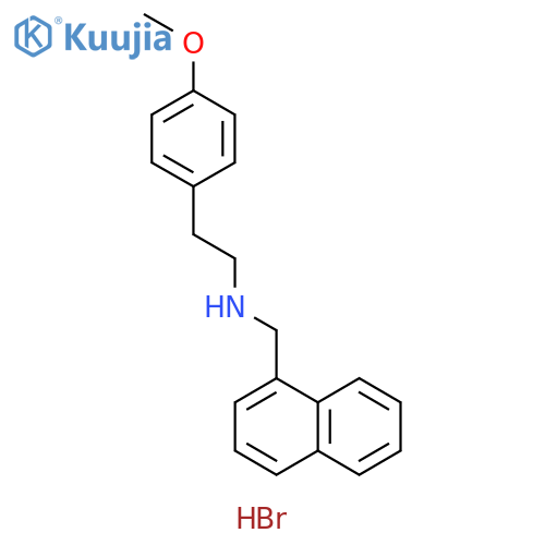 [2-(4-methoxyphenyl)ethyl](1-naphthylmethyl)amine hydrobromide structure